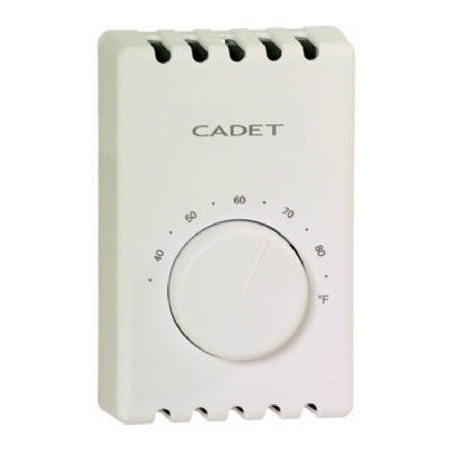 Cadet WHT DBL Pole Thermostat 8301